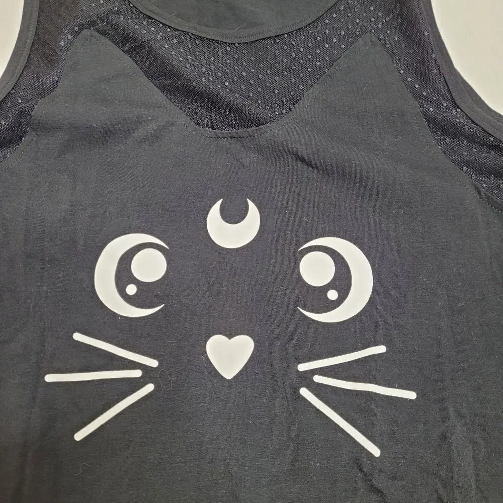 NEW LittleForBig black cat Luna‎ one piece romper bodysuit cosplay 4X